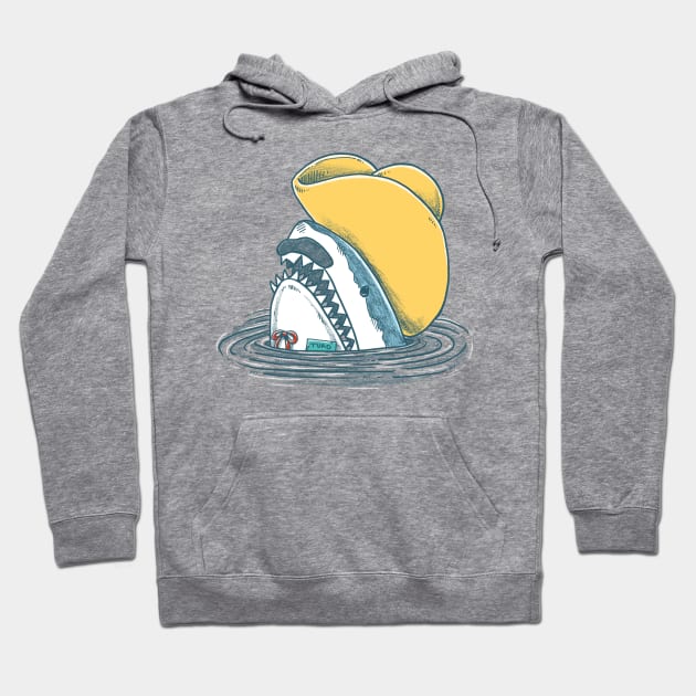 Funny Hat Shark Hoodie by nickv47